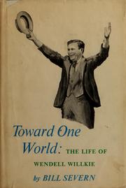 Cover of: Toward one world