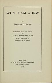 Cover of: Why I am a Jew by Edmond Fleg
