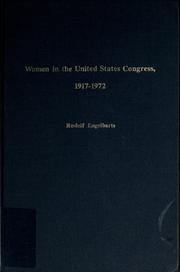 Cover of: Women in the United States Congress, 1917-1972 by Rudolf Engelbarts