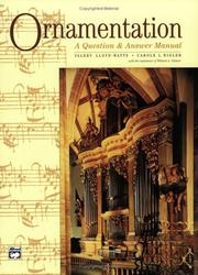 Cover of: Ornamentation: a question & answer manual