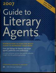 Cover of: 2007 guide to literary agents by Joanna Masterson