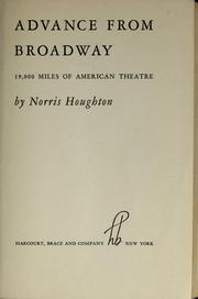 Cover of: Advance from Broadway