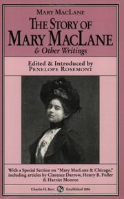 Cover of: The Story Of Mary MacLane & Other Writings by Mary MacLane