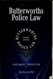 Cover of: Butterworths police law by J. English