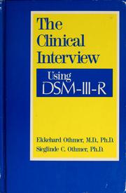 Cover of: The clinical interview using DSM-III-R by Ekkehard Othmer
