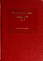 Cover of: Constitutional conflicts, part I