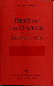Cover of: Death of the duchess