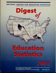 Cover of: Digest of education statistics 2001 by Thomas D. Snyder