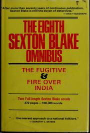 Cover of: The eighth Sexton Blake omnibus: Book one - The fugitive