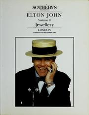 Cover of: The Elton John collection, volume II, jewellery by Sotheby & Co. (London, England)