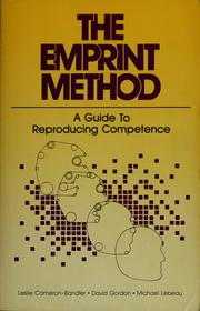 Cover of: The EMPRINT method by Leslie Cameron-Bandler, Leslie Cameron-Bandler