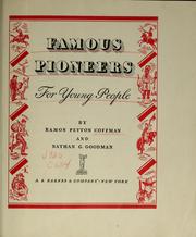 Cover of: Famous pioneers for young people by Ramon Peyton Coffman