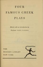 Cover of: Four famous Greek plays