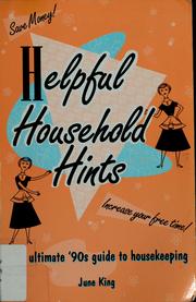 Cover of: Helpful household hints