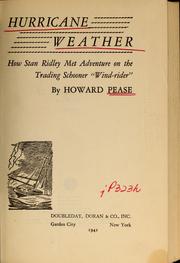 Cover of: Hurricane weather by Howard Pease