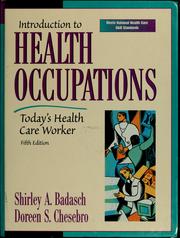 Cover of: Introduction to health occupations: today's health care worker