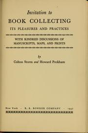 Cover of: Invitation to book collecting