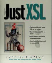 Cover of: Just XSL | Simpson, John E.
