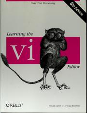 Cover of: Learning the vi editor by Linda Lamb