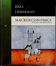 Cover of: Macroeconomics: principles and applications
