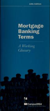 Cover of: Mortgage banking terms by Mortgage Bankers Association of America