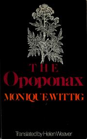 Cover of: The Opoponax by Monique Wittig