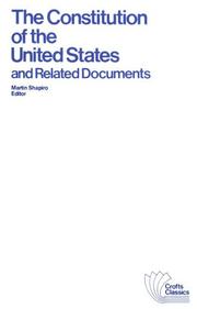 Cover of: The Constitution of the United States and related documents by United States