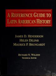 Cover of: A reference guide to Latin American history by Henderson, James D.