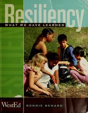 Cover of: Resiliency: what we have learned