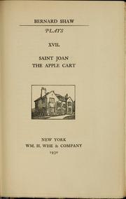 Cover of: Plays (Apple Cart / Saint Joan)