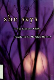 Cover of: She says