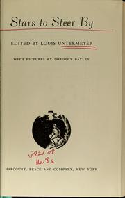 Cover of: Stars to steer by by Louis Untermeyer