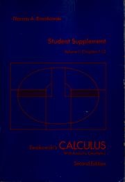 Cover of: Student supplement to Swokowski's Calculus with analytic geometry
