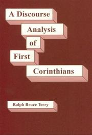 A discourse analysis of First Corinthians by Ralph Bruce Terry