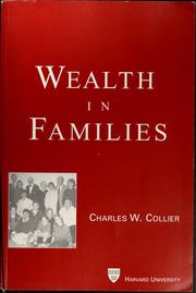 Cover of: Wealth in families by Charles W. Collier