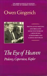 Cover of: The eye of heaven: Ptolemy, Copernicus, Kepler