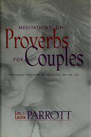 Meditations on Proverbs for couples by Les Parrott III, Leslie Parrott