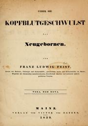 Cover of: Ueber die Kopfblutgeschwulst der Neugebornen