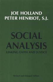 Cover of: Social analysis by Joe Holland