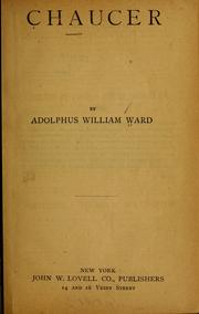 Cover of: Chaucer by Adolphus William Ward