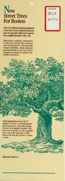Cover of: New street trees for Boston