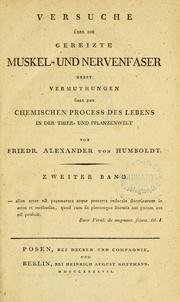 Versuche über die gereizte Muskel- und Nervenfaser by Alexander von Humboldt