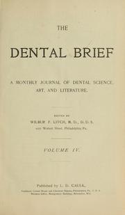 Cover of: Dental brief by 