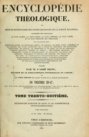 Cover of: Dictionnaire raisonné de droit et de jurisprudence en matière civile ecclésiastique