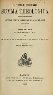Cover of: S. Thomae Aquinatis Summa theologica