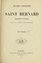 Cover of: Oeuvres complètes de Saint Bernard by Saint Bernard of Clairvaux
