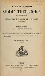 Cover of: S. Thomae Aquinatis Summa theologica