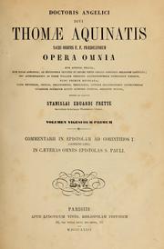 Cover of: Doctoris angelici divi Thomae Aquinatis ... opera omnia by Thomas Aquinas