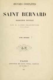 Cover of: Oeuvres complètes de Saint Bernard by Saint Bernard of Clairvaux