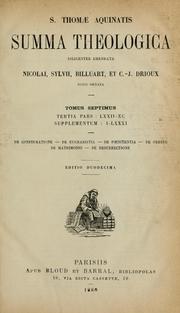 Cover of: Sancti Thomae Aquinatis Summa Theologica diligenter emendata ... notis ornata